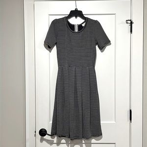 Lularoe Amelia Dress Black & White Stripe